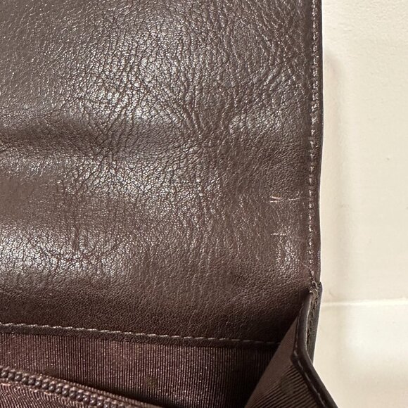 NWOT Kate Spade Wallet Purple Nylon with Brown Leather & Polkadot Interior - Picture 14 of 14